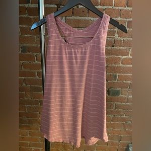 Lululemon top striped salmon and white